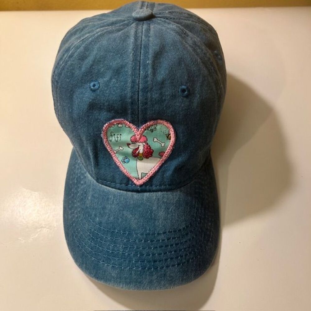 Fifi Kids Poodle Custom Adjustable Dog Cap Alex Hand‎ Embroidered 100% Cotton